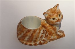 Kedi formunda Özel tasarım,El yapımı, Beton,Succulent ve Kaktüs saksısı Boyalı